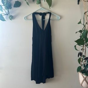 Super cute black halter top dress!